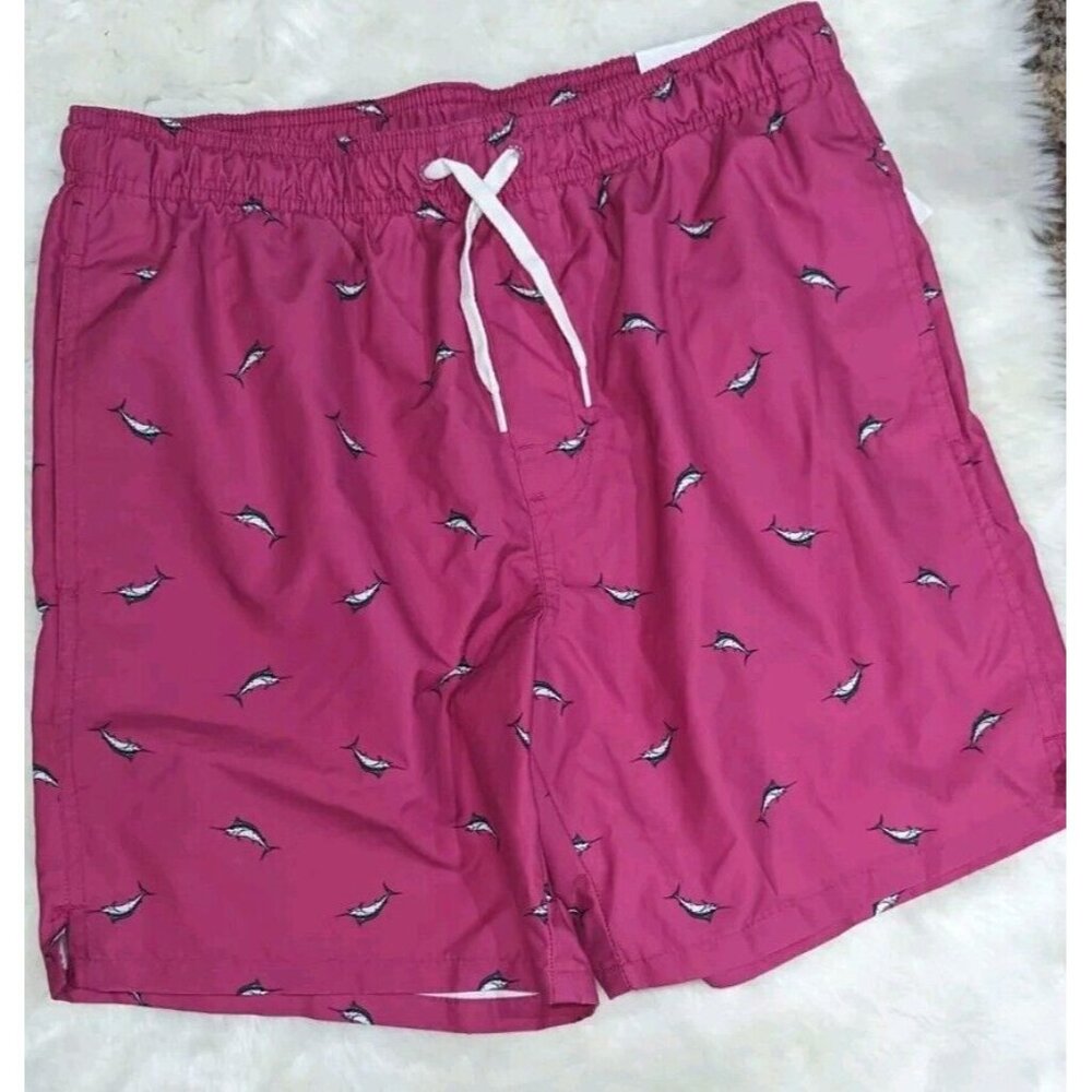 Old Navy Swim Trunks Medium NWT Sailfish Fish Beach Stretch Pockets UPF 40